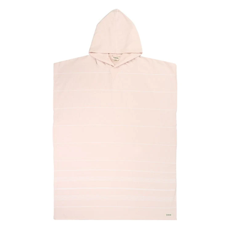 SAND CLOUD Classic Stripe Hooded Poncho CALCITE PINK